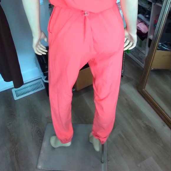 Romeo & Juliet Couture Coral Medium Jumpsuit - Picture 8 of 17